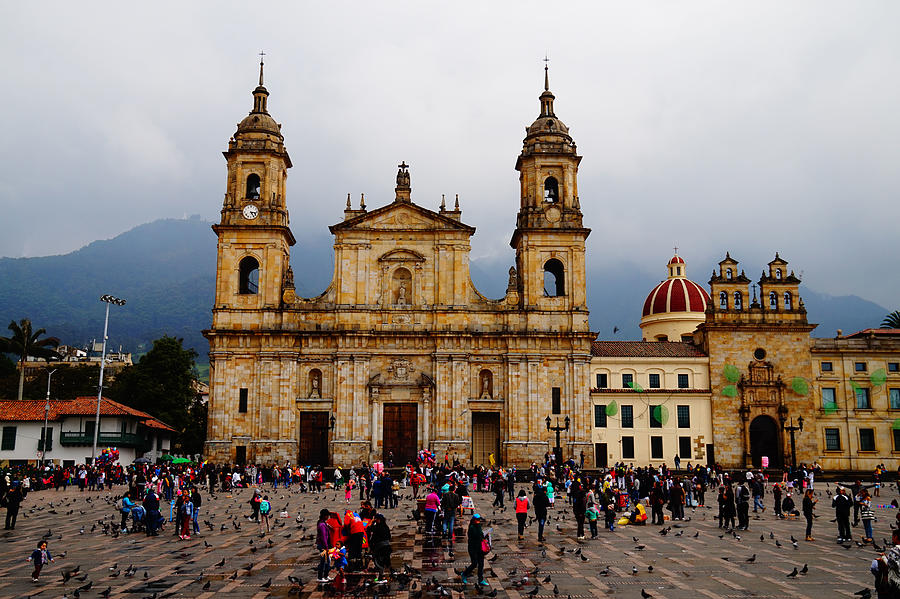 Colorful Cathedral of Bogota, Plaza Bolivar, Colombia Photograph by Sebastiaan Kroes