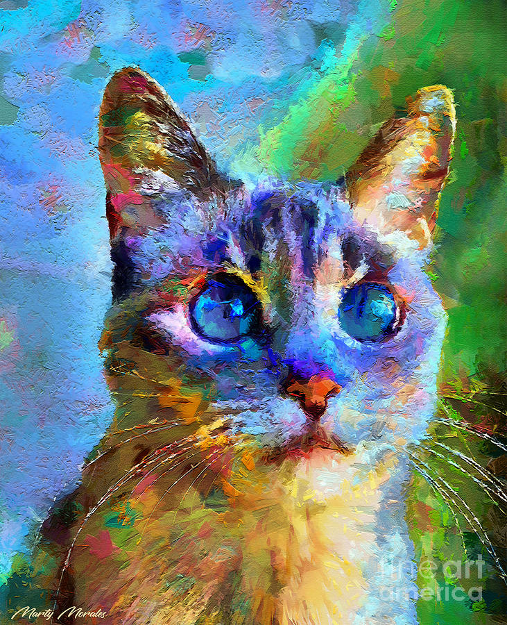 Colorful Cats V1 Mixed Media by Martys Royal Art