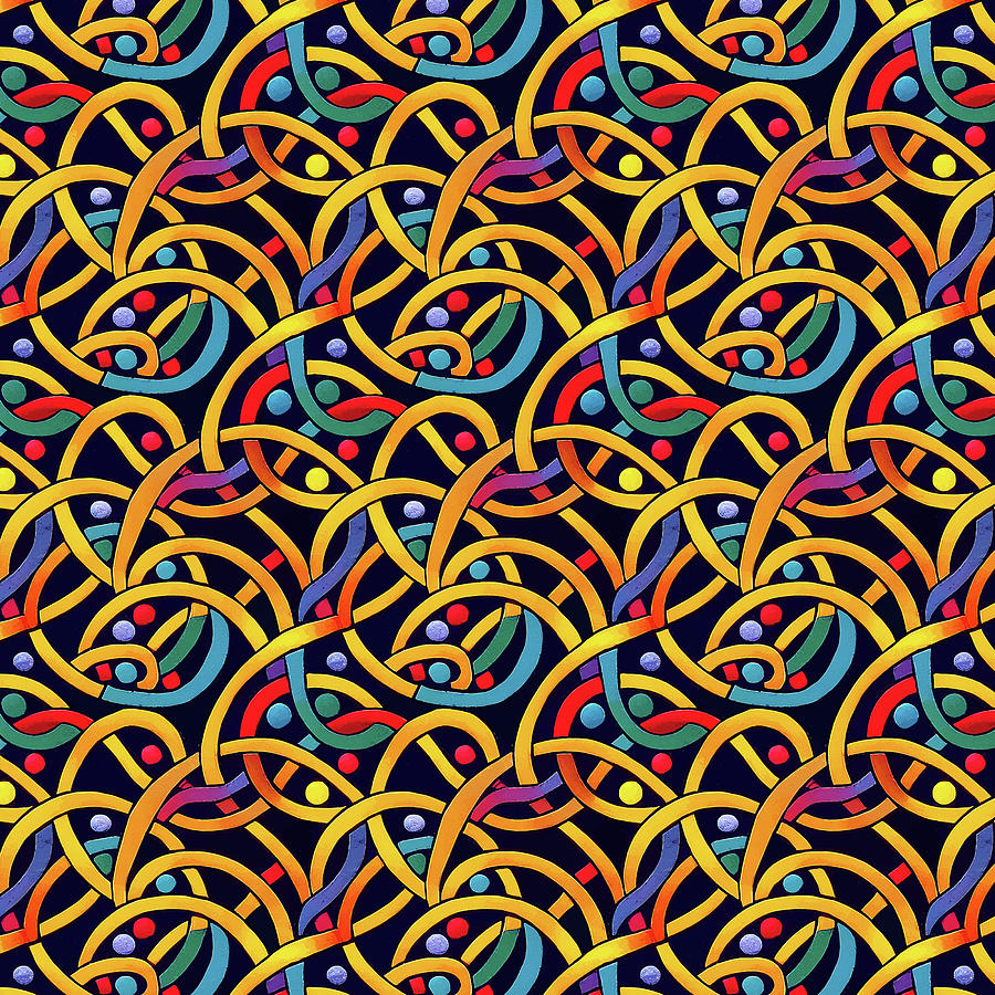 Colorful Celtic Knot Pattern Digital Art by Mark Tisdale