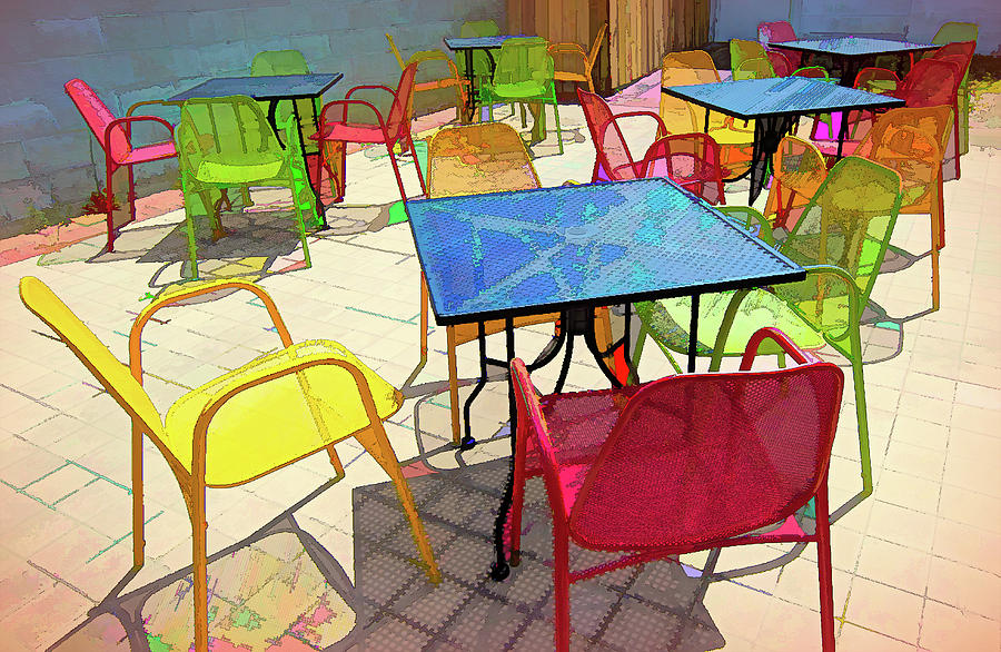 Colorful Chairs And Tables Photograph