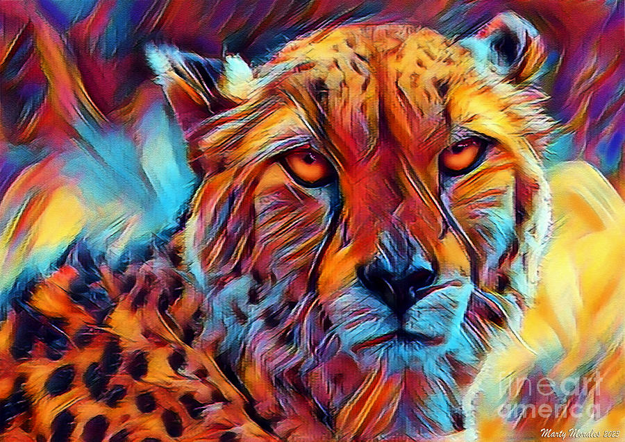 Colorful Cheetahs V2 Mixed Media by Martys Royal Art