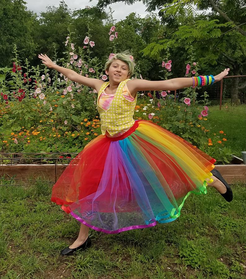 Colorful Child Leaping Photograph by Sara Mitchell - Fine Art America