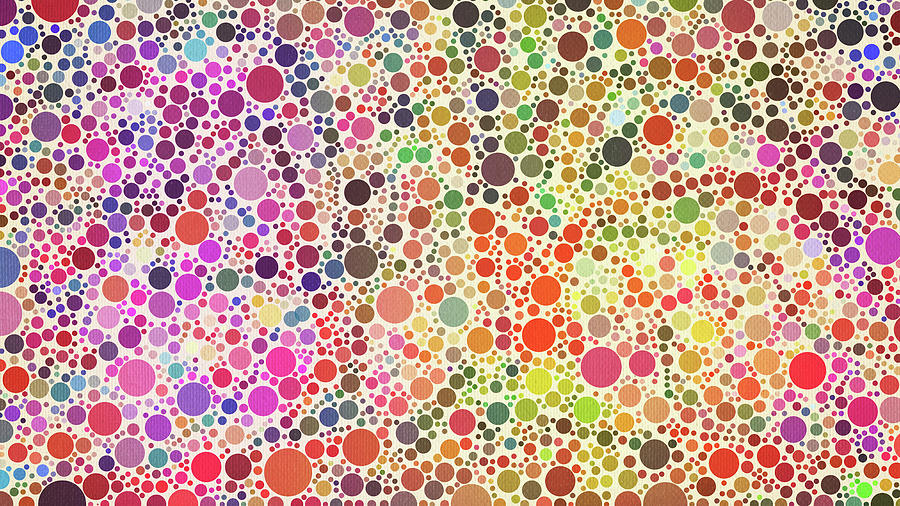 Colorful Circles Abstract Art Digital Art by Peggy Collins