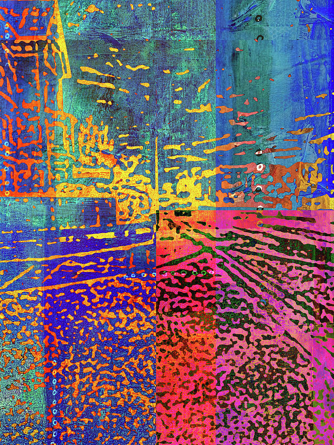 Colorful City 1 Digital Art by Nancy Merkle