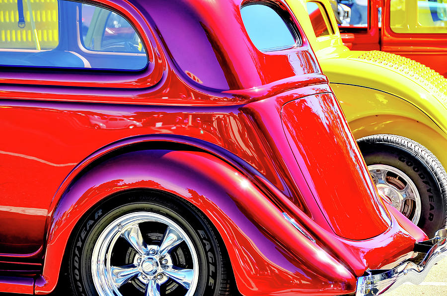 Colorful Classic Cars Photograph by David Lawson