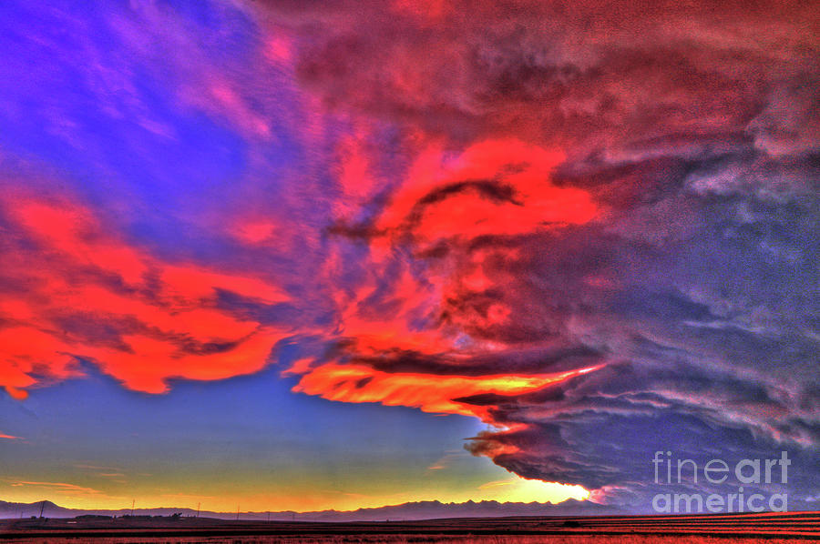 Colorful Clouds Over The Rockies Photograph