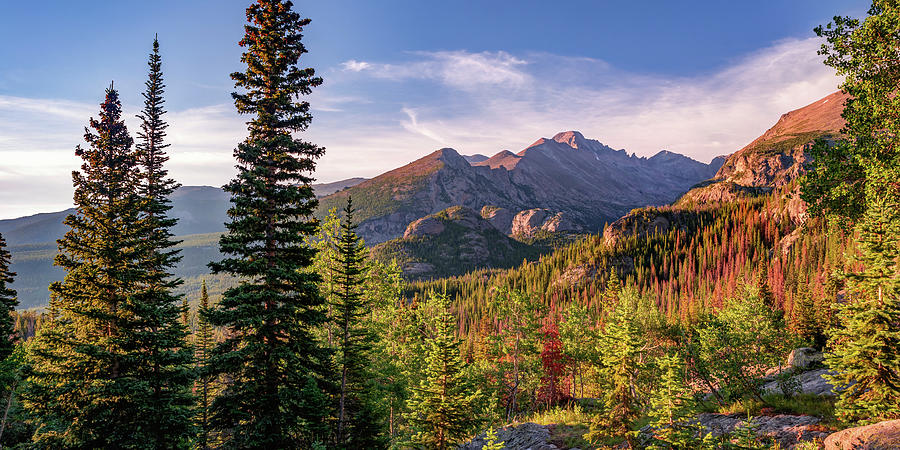 Colorado Rockies Photograph - Colorful Colorado Rocky Mountain Landscape Sunrise Panorama by Gregory Ballos
