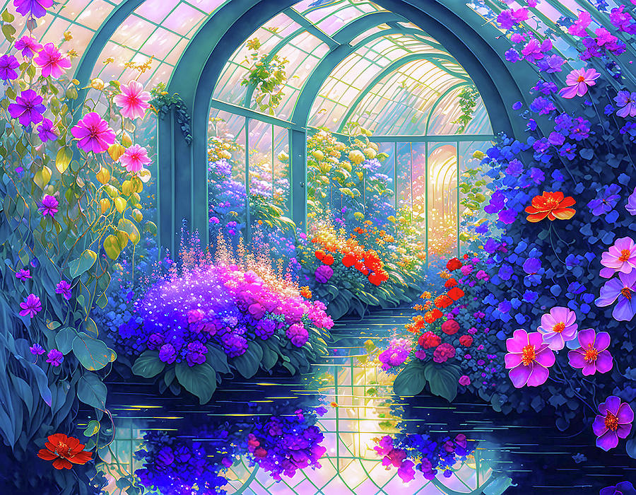 Colorful Conservatory Digital Art by Debra Kewley