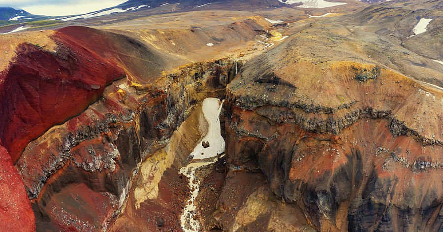 Colorful Dangerous Canyon on Kamchatka Photograph by Mikhail Kokhanchikov