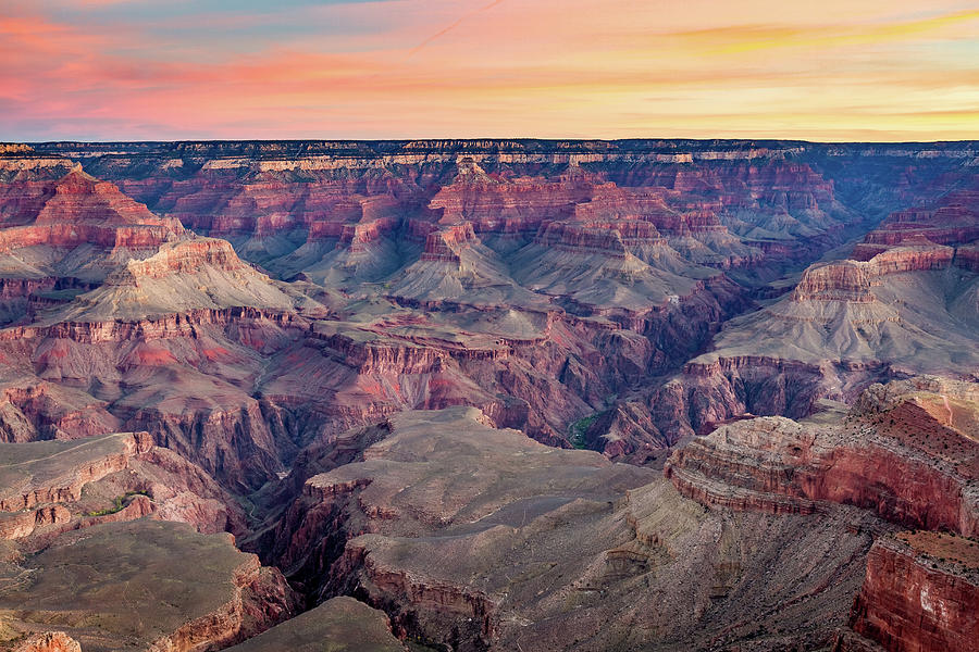 Colorful Dawn Sky at Grand Canyon Photograph by Pierre Leclerc Photography