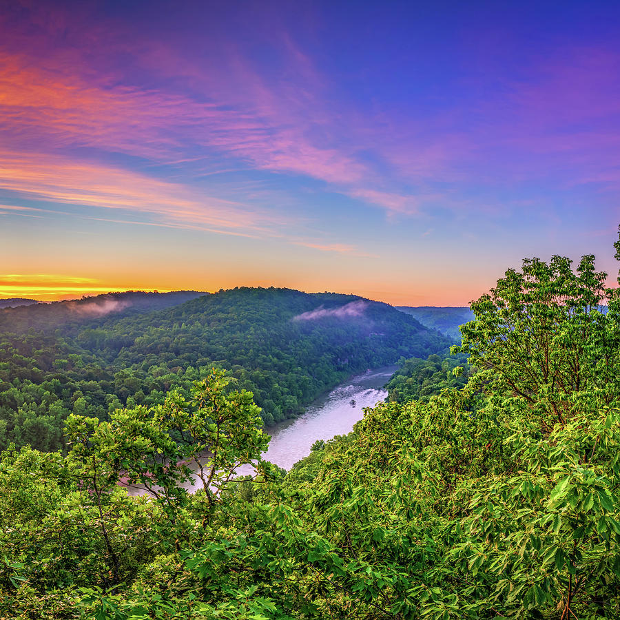 Buffalo Point Photograph - Colorful Display Over The Buffalo National River by Gregory Ballos