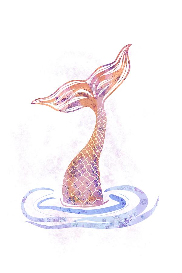 Colorful Diving Mermaid  Digital Art by Pamela Williams
