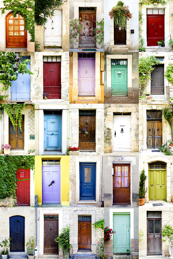 Colorful doors, vertical Photograph by Maica