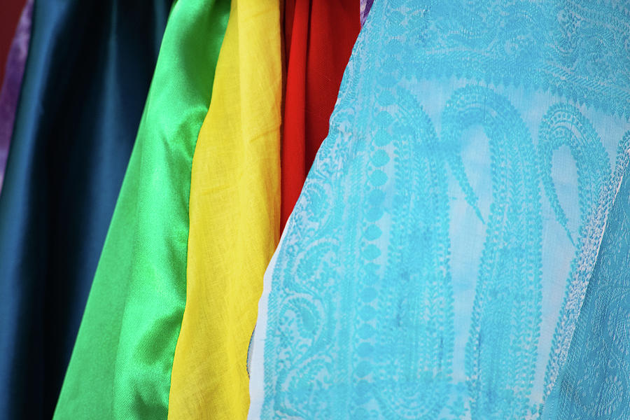Colorful Dress Fabrics Photograph by Bonny Puckett
