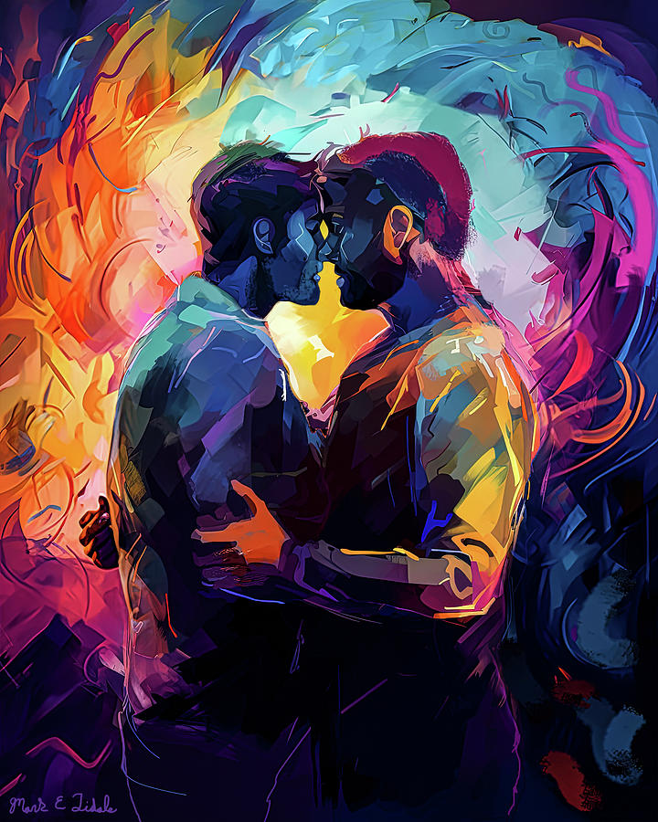 Colorful Embrace - Souls Connected Digital Art by Mark Tisdale