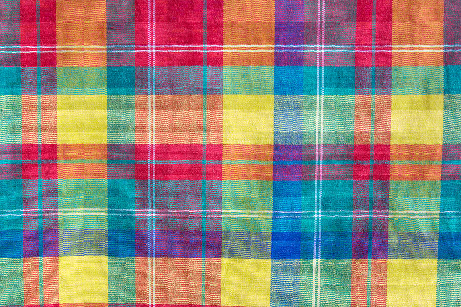 colorful fabric plaid texture. Cloth background Photograph