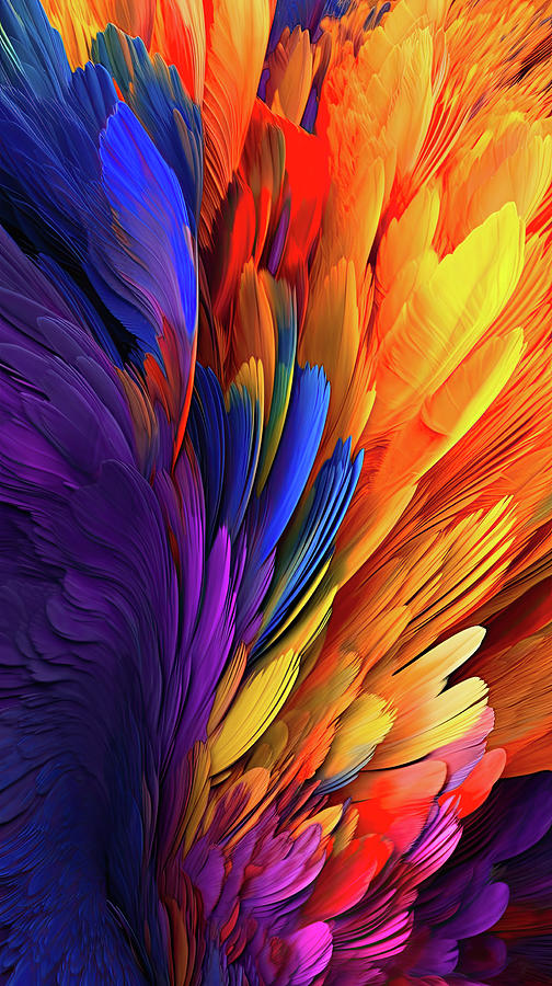 Colorful Feathers Digital Art 1 Digital Art by Gian Smith - Fine Art ...