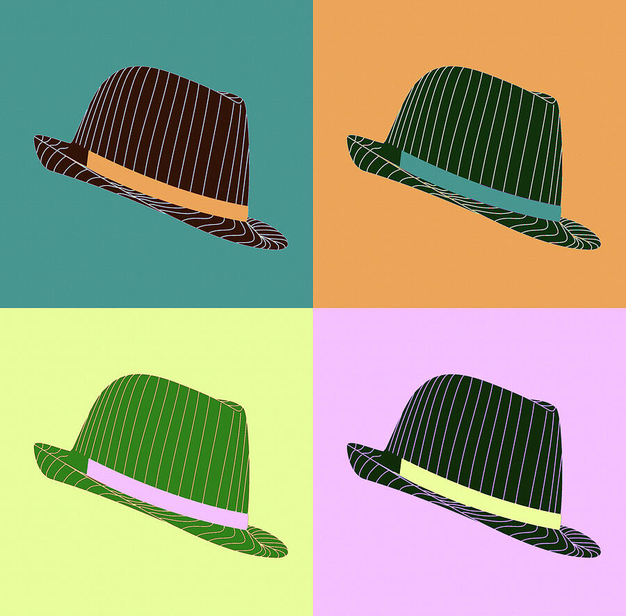 Colorful Fedora Hats Pop-art Mixed Media by Shelli Fitzpatrick Colorful Fedora Hats Pop-art Mixed Media by Shelli Fitzpatrick
