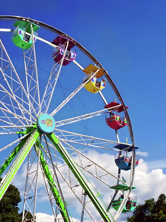 Colorful Ferris Wheel Photograph by Susan Savad