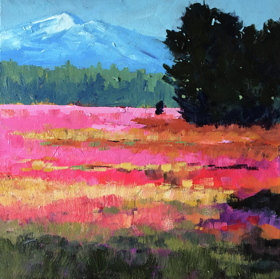 Colorful Field Painting by Nancy Merkle