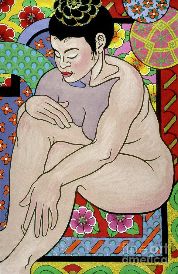 contemporary figure paintings - In My House Painting by Sharon Hudson