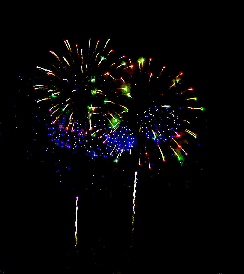 Colorful Fireworks Photograph by Her Arts Desire