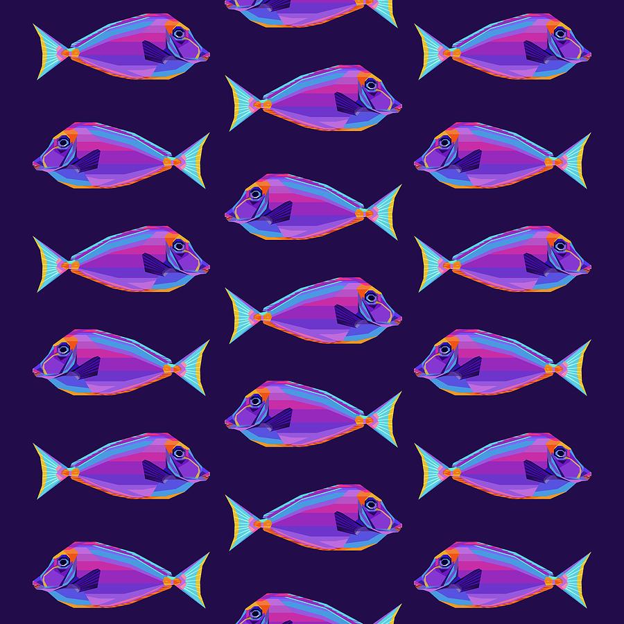Colorful Fish Pattern 001 Digital Art
