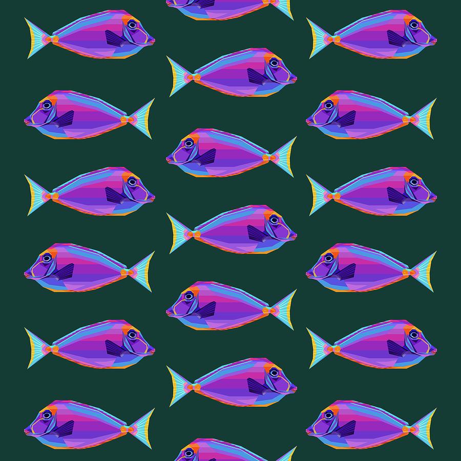Colorful Fish Pattern 002 Digital Art
