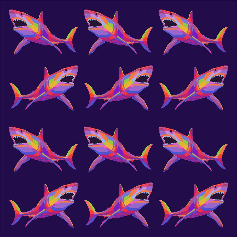 Colorful Fish Pattern 006 Digital Art