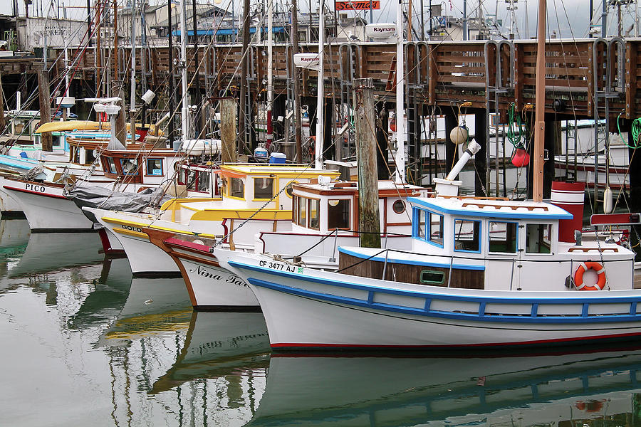 Colorful Fishing Boats Photograph by Gary Geddes