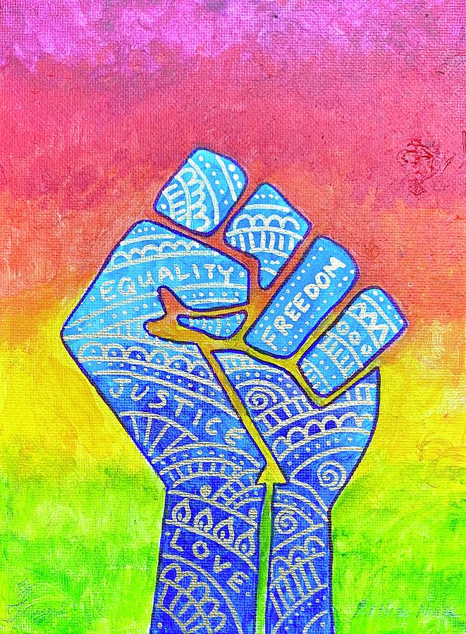 Colorful Fist Painting by Artistic Nurse - Fine Art America