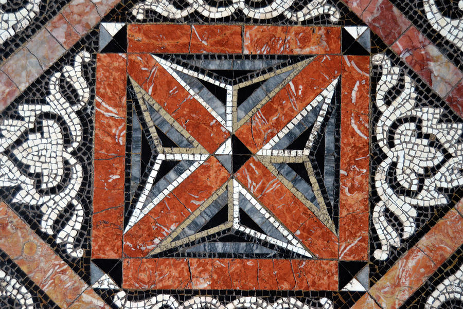 Colorful Floor Tile Mosaic Design Basilica San Marco Venice Italy Photograph by Shawn OBrien