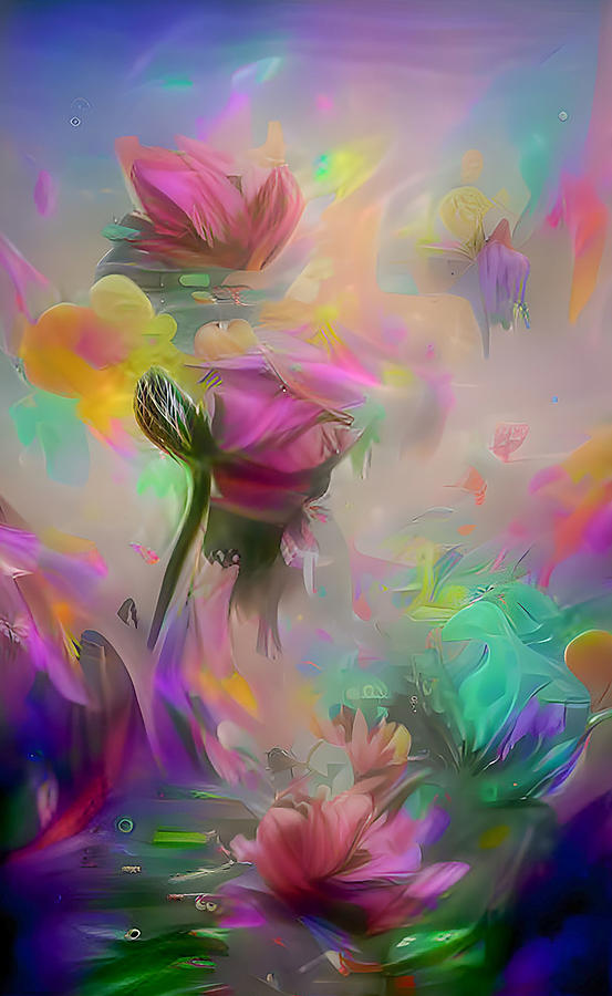 Colorful Floral Abstract 11 Digital Art by Debra Kewley