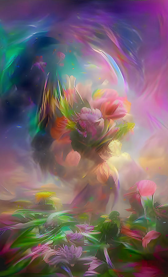 Colorful Floral Abstract 12 Digital Art by Debra Kewley