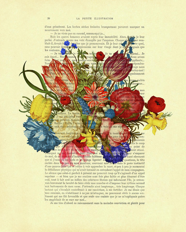 Flower Digital Art - Colorful Flowers by Madame Memento