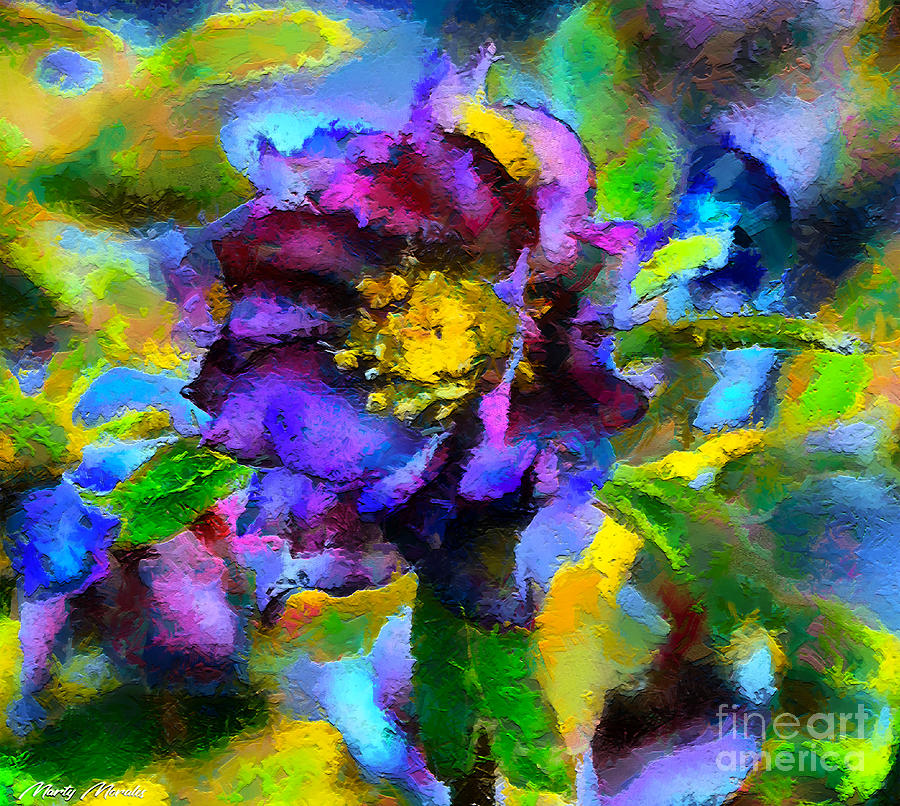 Colorful Flowers V12 Mixed Media by Martys Royal Art