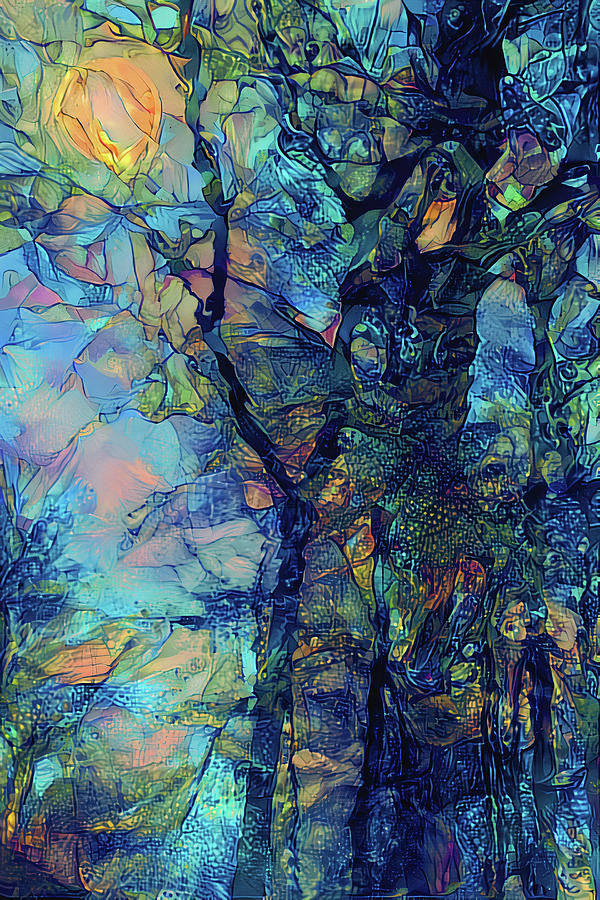 Colorful Forest Landscape Print Digital Art by Jacob Folger