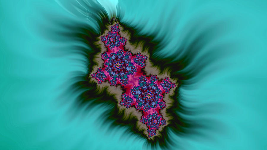 Colorful Fractal Amoeba Digital Art by Shelli Fitzpatrick