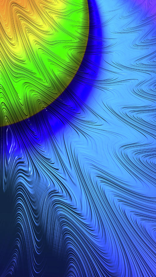 Colorful Fractal Planet  Digital Art by Shelli Fitzpatrick
