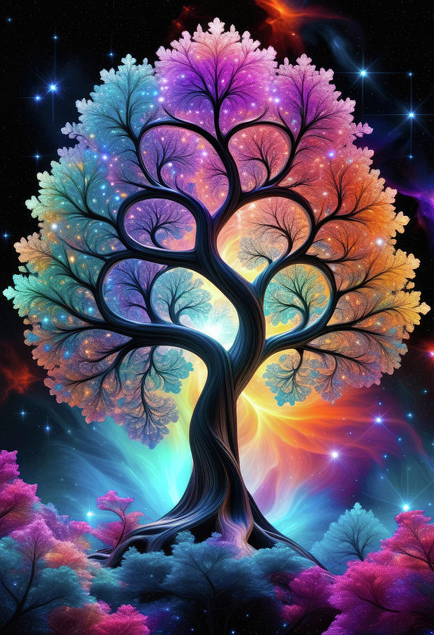Colorful Fractal Tree 06 Digital Art by Matthias Hauser