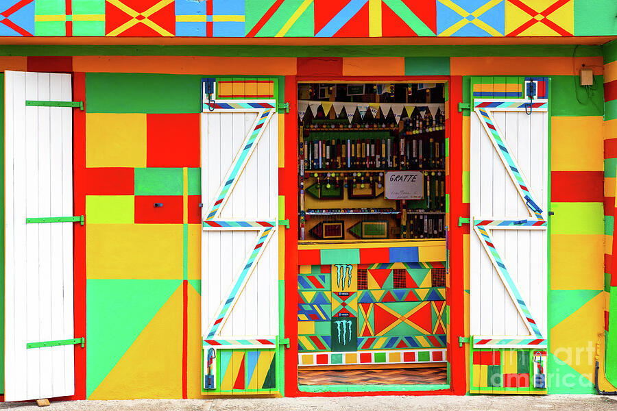 Colorful French Caribbean house Photograph by Lyl Dil Creations