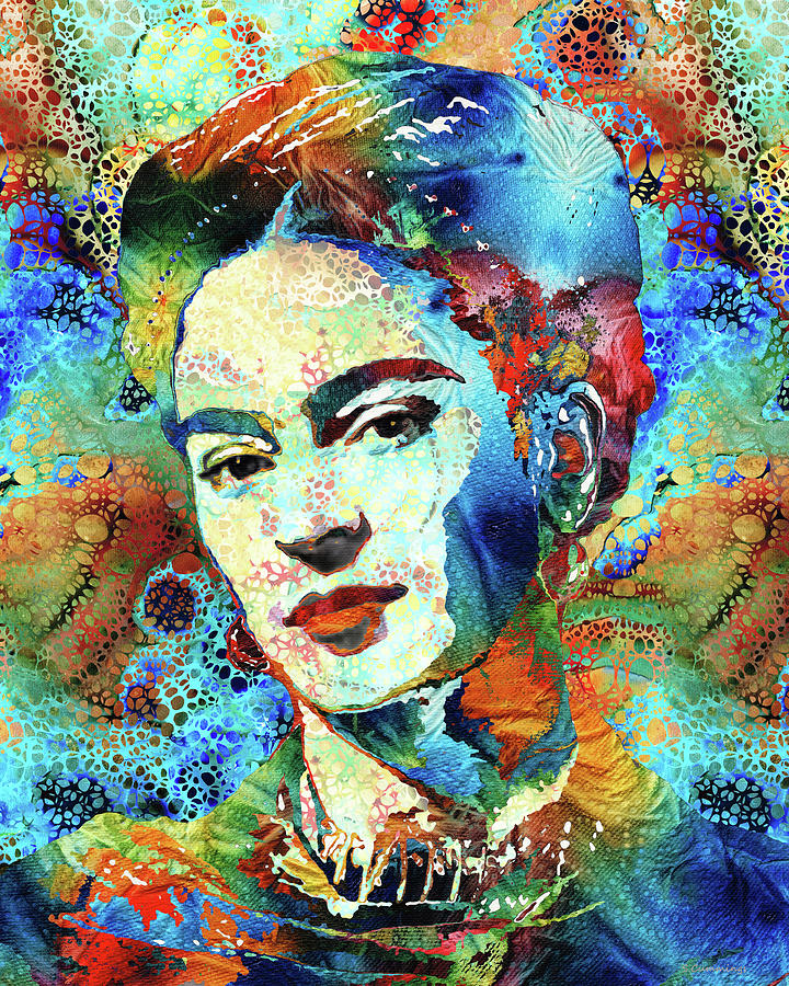 Frida Kahlo Painting - Colorful Frida Kahlo Art - Hidden Gem by Sharon Cummings
