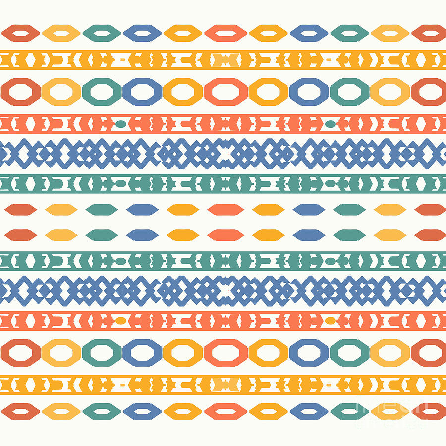 Colorful Geometric Pattern Digital Art