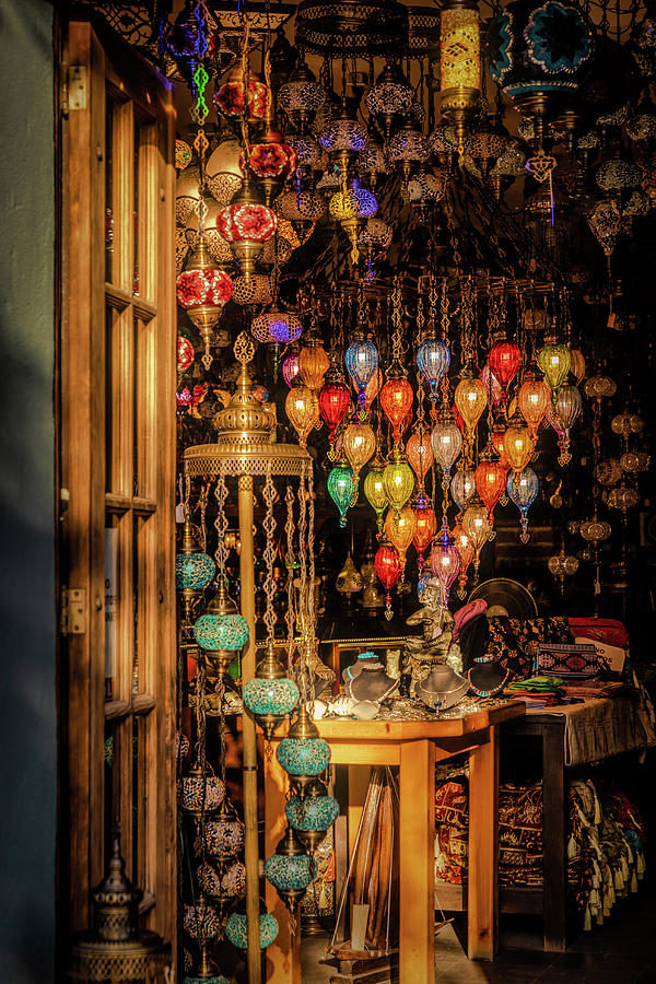 Colorful Glass Lanterns Photograph by Elvira Peretsman