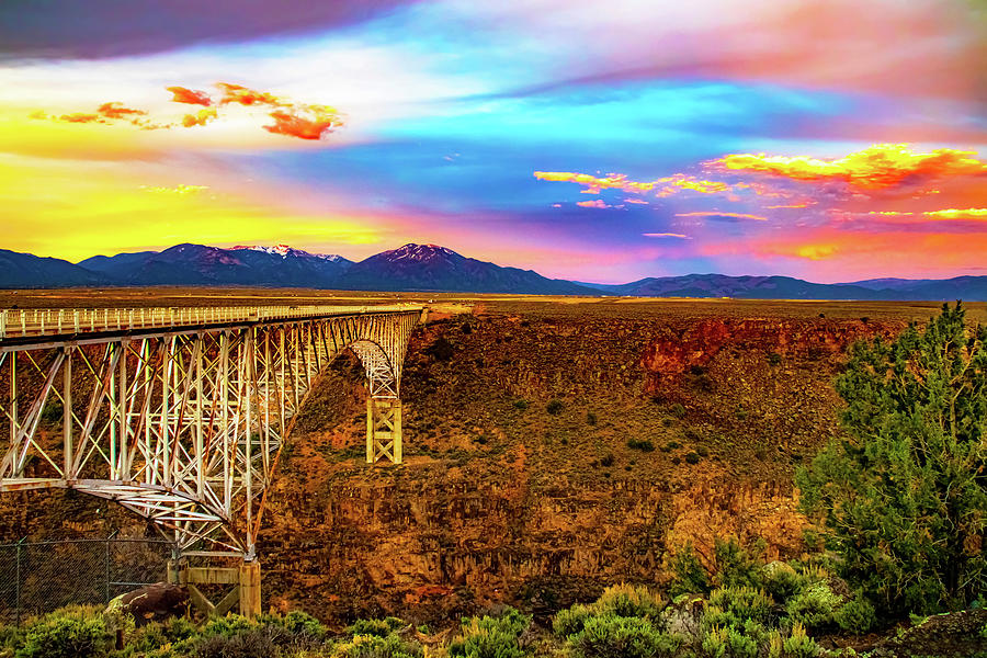 Gorgeous Sunset With The Gorge Bridge Photograph By Elijah Rael