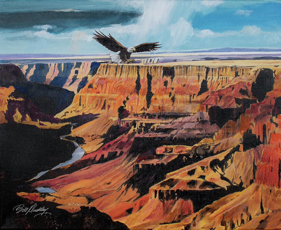Colorful Grand Canyon Painting by Bill Dunkley