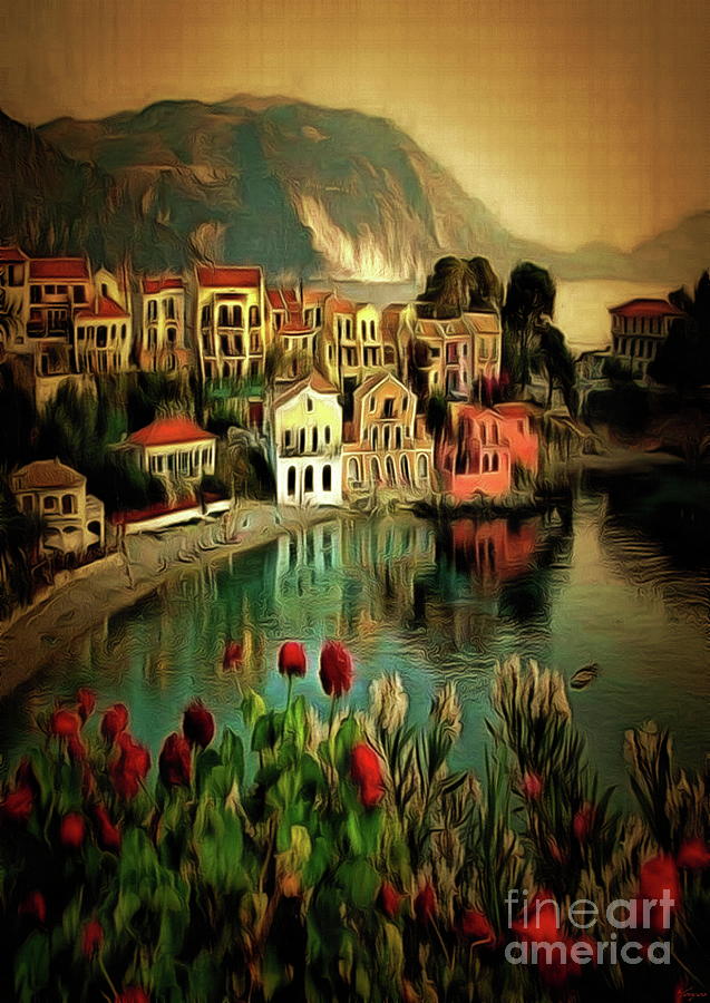 Colorful Greece Digital Art by Yorgos Daskalakis