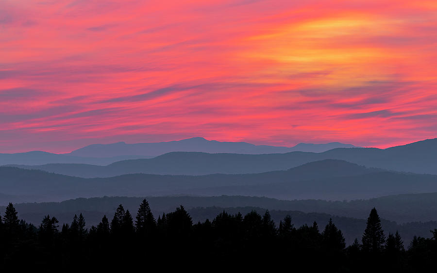 Colorful Green Mountain Sunset 2 Photograph by Alan L Graham - Fine Art ...