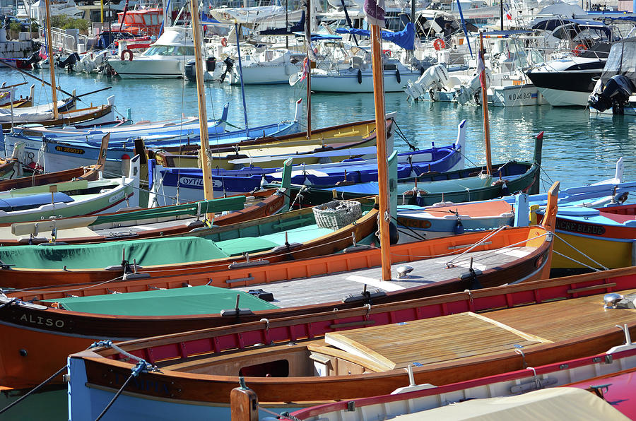 Colorful Harbor Boats Nice France Photograph by Shawn OBrien