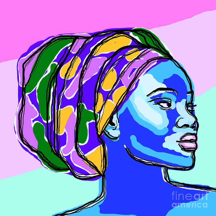 Colorful Headscarf Painting by Patricia Panopoulos - Fine Art America